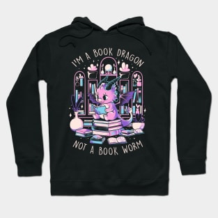 Book Dragon - Cute Dark Dragon Books Color Gift Hoodie